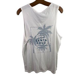 Ouray Santa Cruz California Pigment Dyed Tank Top Men's L White Sleeveless NEW